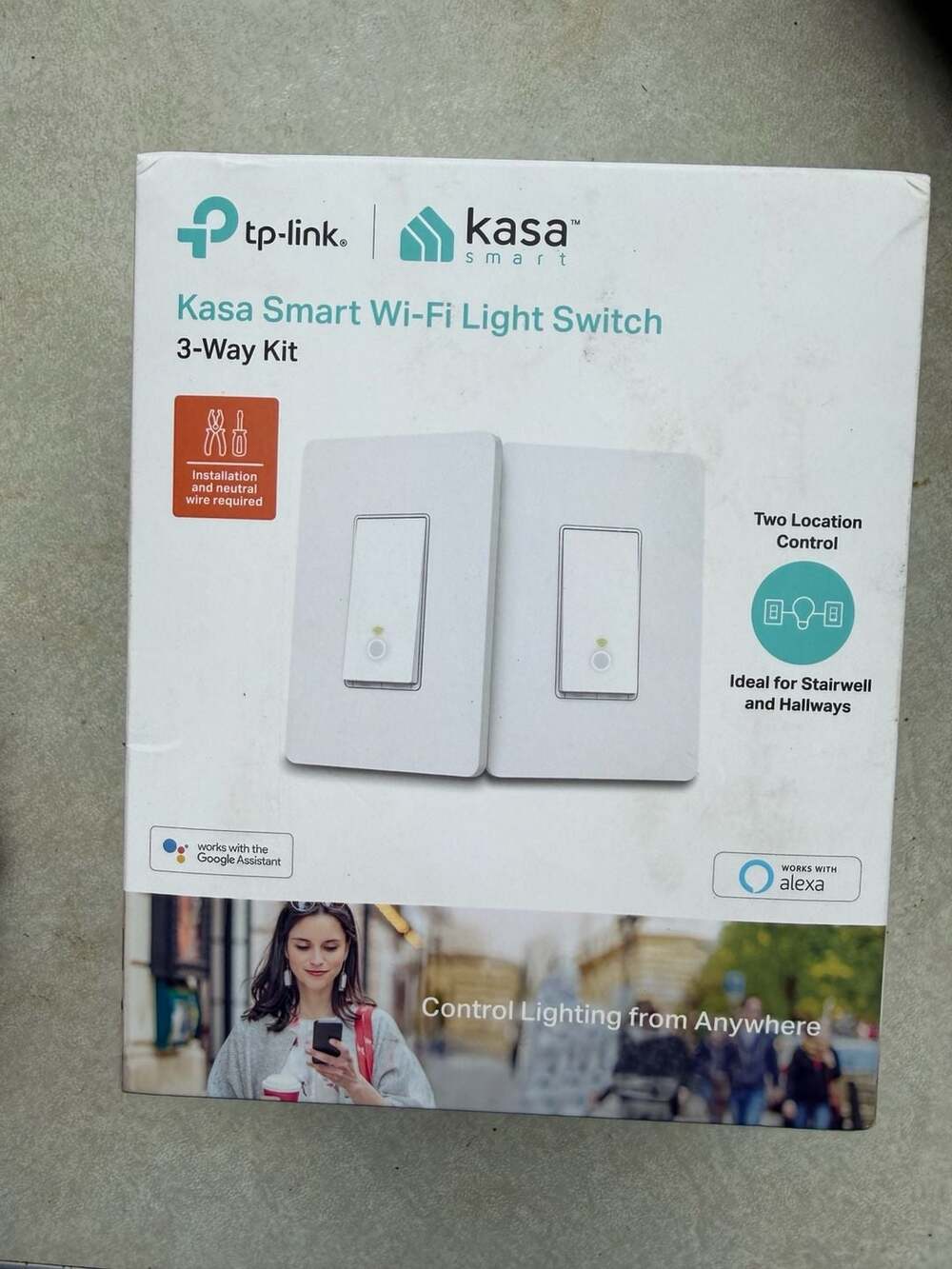 TP-Link Kasa Smart Wi-Fi Light Switch HS210 Kit